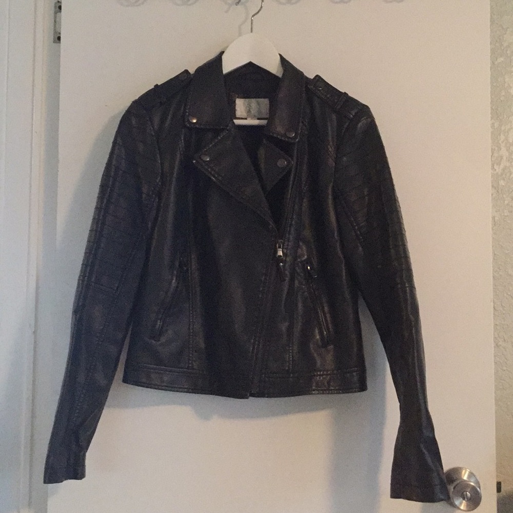 Xhilaration Black faux leather jacket (vegan) M